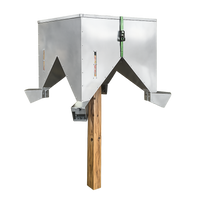 Coonless 1000 lb raccoon-resistant aluminum gravity feeder - full product view