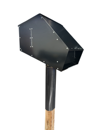 Coonless 555 lb gravity feeder for size comparison - steel construction with raccoon-resistant design
