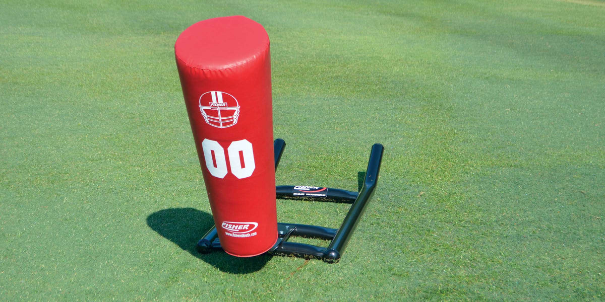 Fisher Athletic Varsity Sackbak 1-Man Football Tackle Sled - Cone Pad close-up view