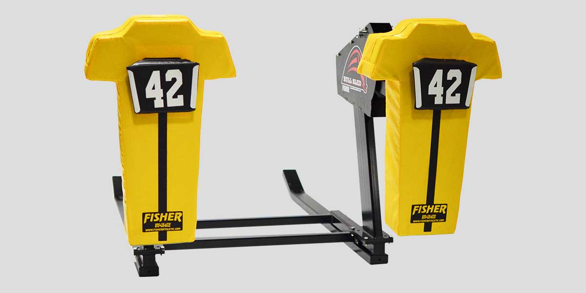 Fisher Athletic 9900 Series 2-Man Bull Sled with Man Pad - front view