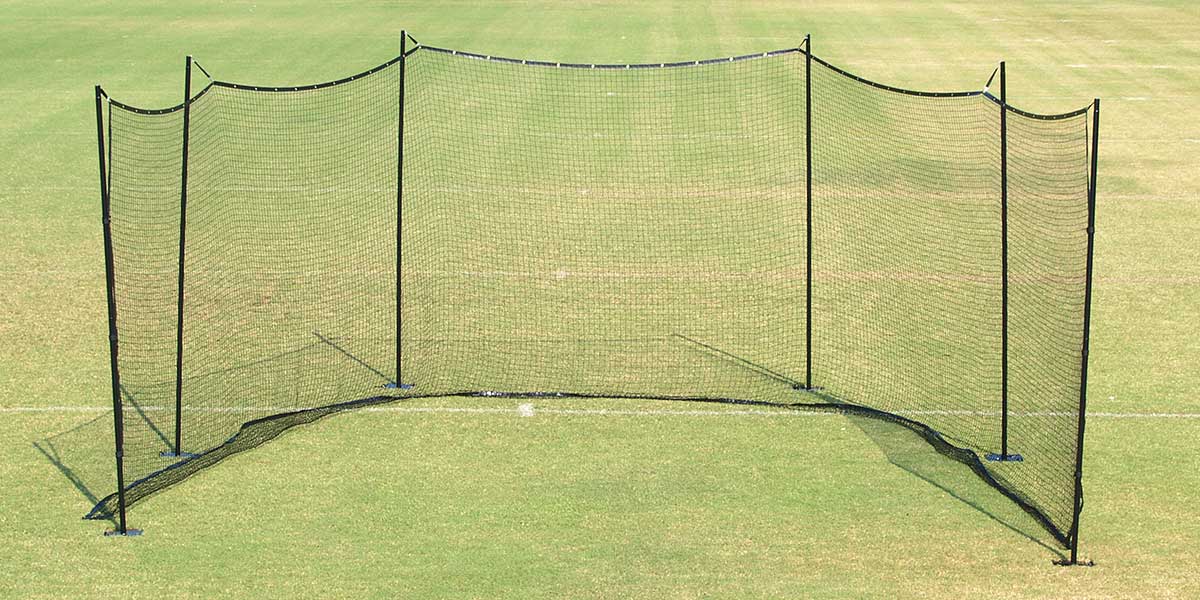 Fisher Athletic DC100 Discus Cage 57.5 x 11.5 feet with #504 barrier net and steel bases