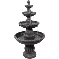 Sunnydaze Mediterranean 4-Tier Outdoor Water Fountain with Electric Pump