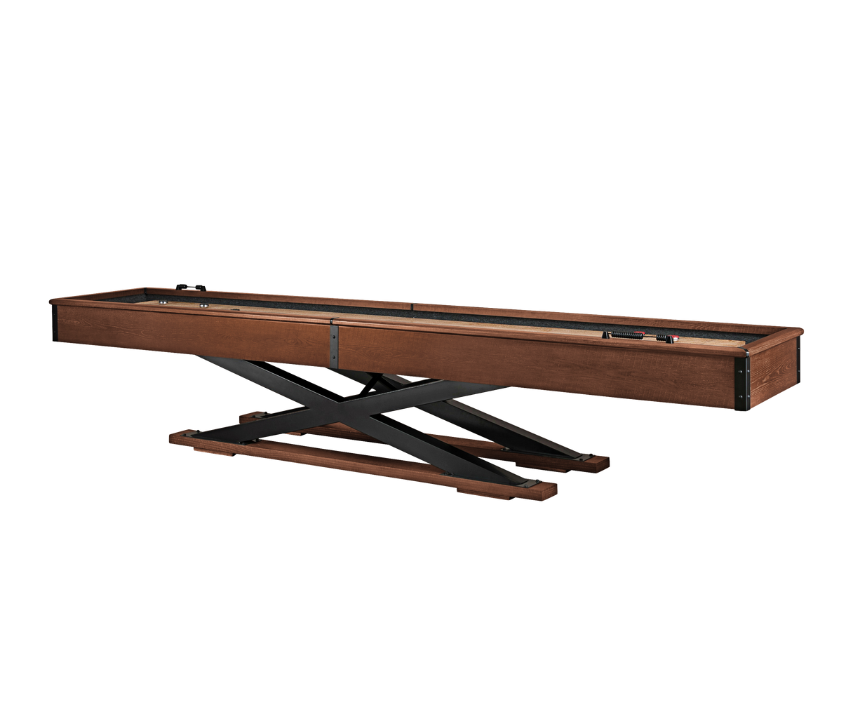 American Heritage Quest Shuffleboard Table in Navajo finish - full view