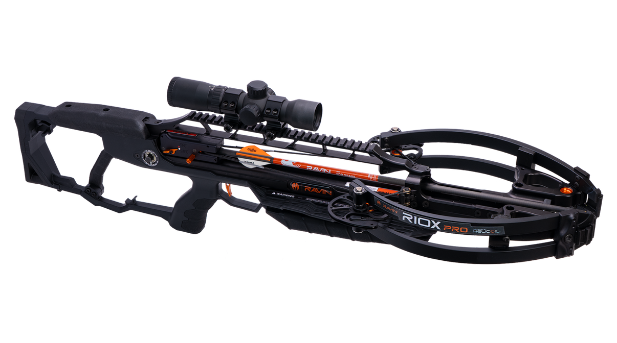 Ravin R10X Pro Crossbow - main hero shot in black finish