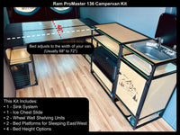 Van Furniture Kit | Ram ProMaster 136 | Campervan DIY