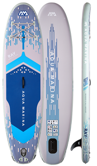 Aqua Marina Ray Glowing Paddle Board with 7 Color Options - Includes Paddle