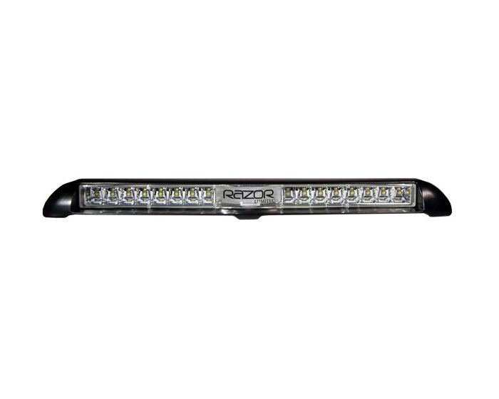 Lumitec Razor LED Light Bar Flood Black Housing - Front View