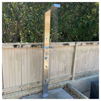 No Worries Showers Reno Silver ADA 316L Marine Grade Stainless Steel Outdoor Pool Shower Rinse-Off Shower