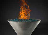 Slick Rock Ridgeline Conical Concrete Fire Bowl in Shale finish - front view