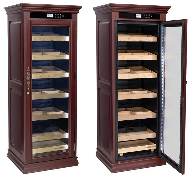 Remington Cigar Cabinet Humidor in Dark Cherry finish - front view