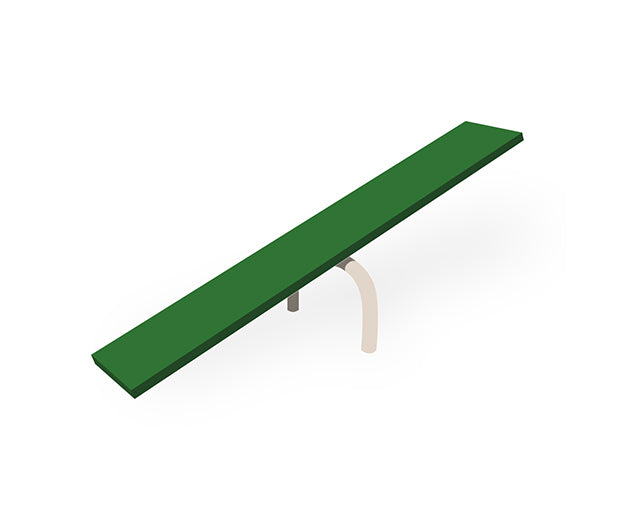 Dog Park Teeter Totter agility obstacle with Canine Coated surface - front view