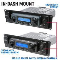 Rugged Radios Yamaha Wolverine RMAX Complete Communication Kit with Rocker Switch Intercom and 2-Way Radio - full kit view