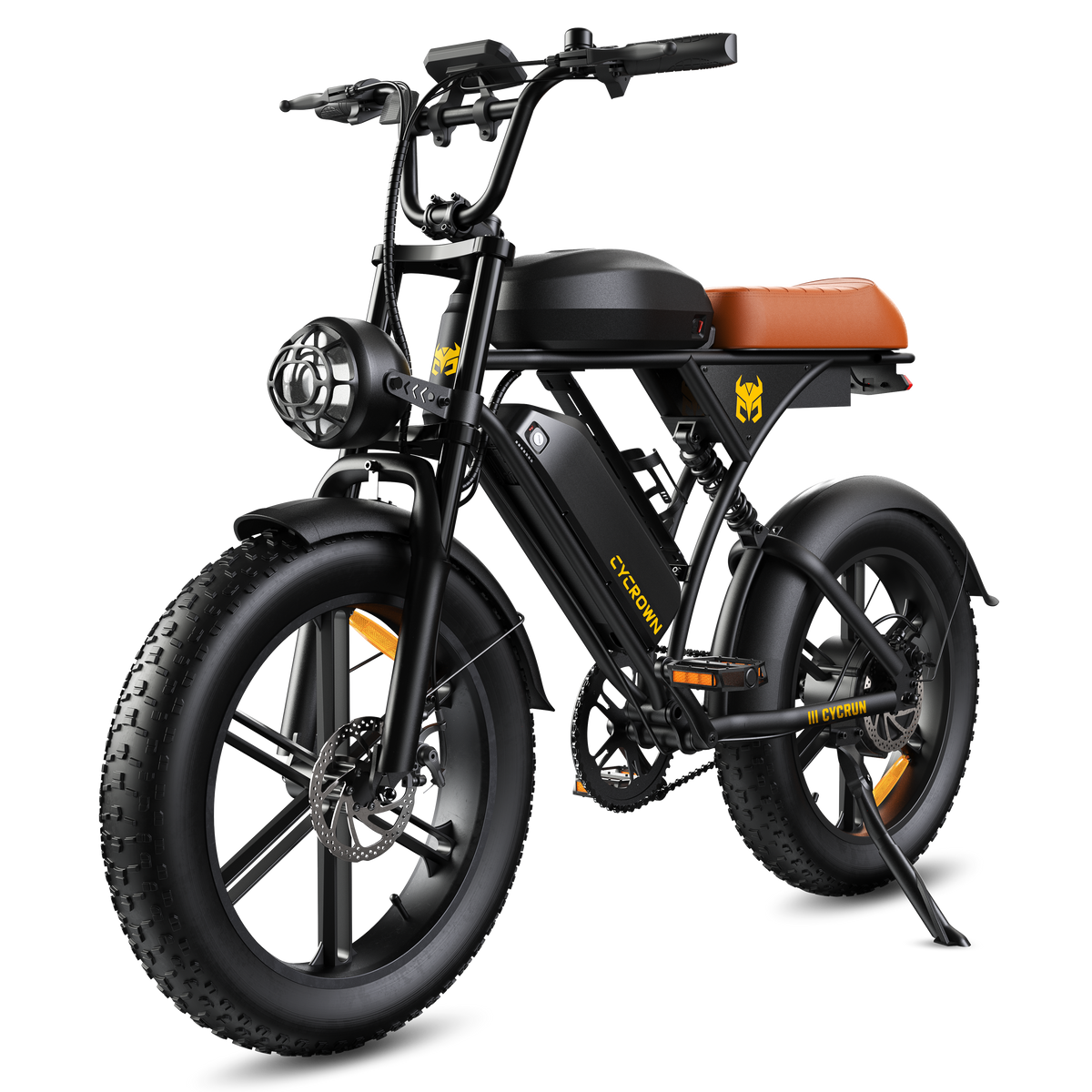 CycRun 2.0 Vintage Moped Ebike - full product angle