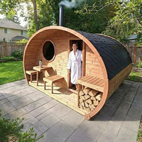 SaunaLife Model G11 Garden-Series Outdoor Home Sauna Kit -2 Room Sauna