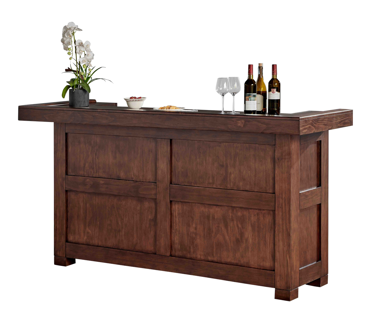 American Heritage Savannah Home Bar in Sable finish - full front view