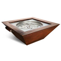 HPC Copper Bowl Series Hammered Sedona Fire and Water Bowl - oiled copper finish with water feature
