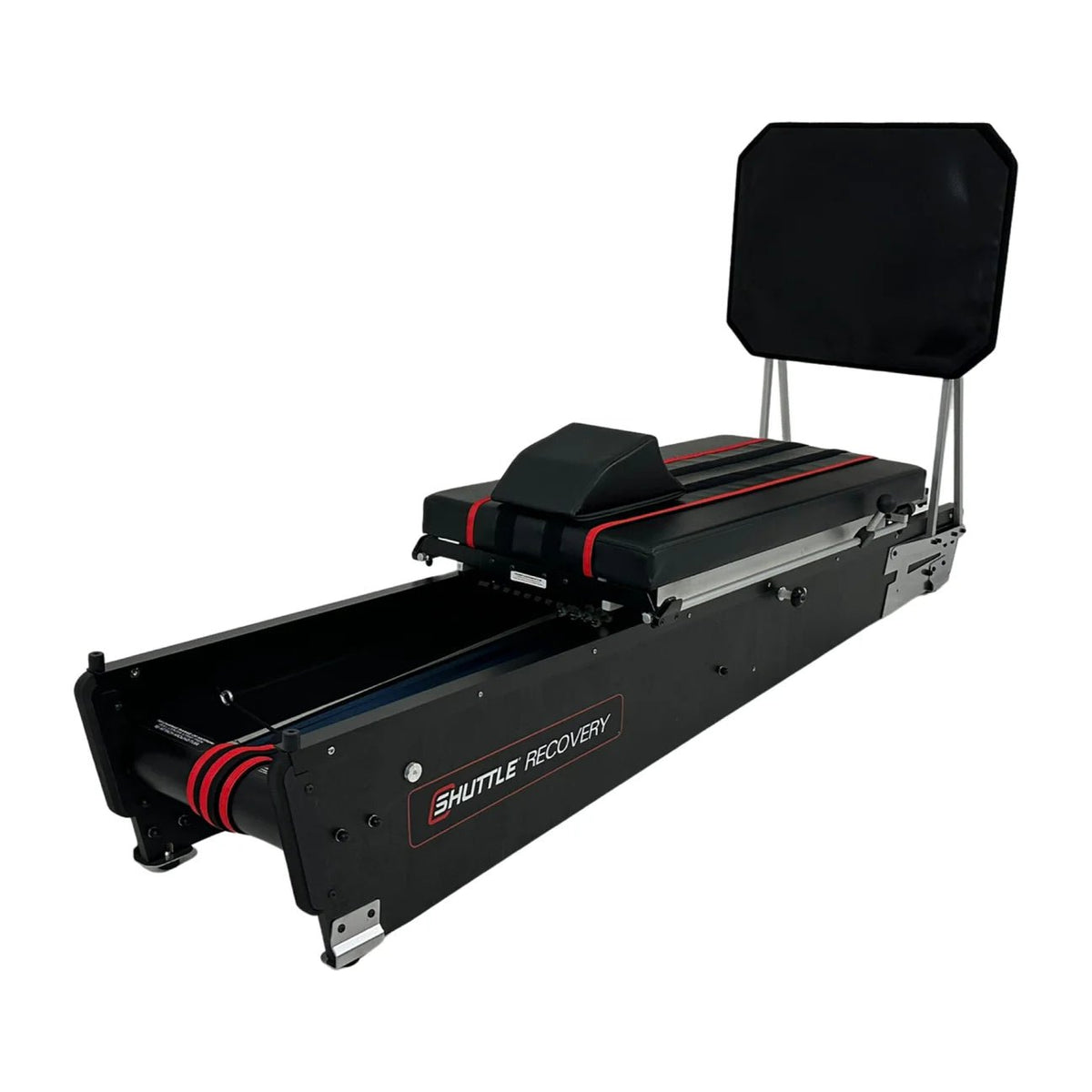 Shuttle Recovery rehabilitation unit - side view showing backrest and carriage system