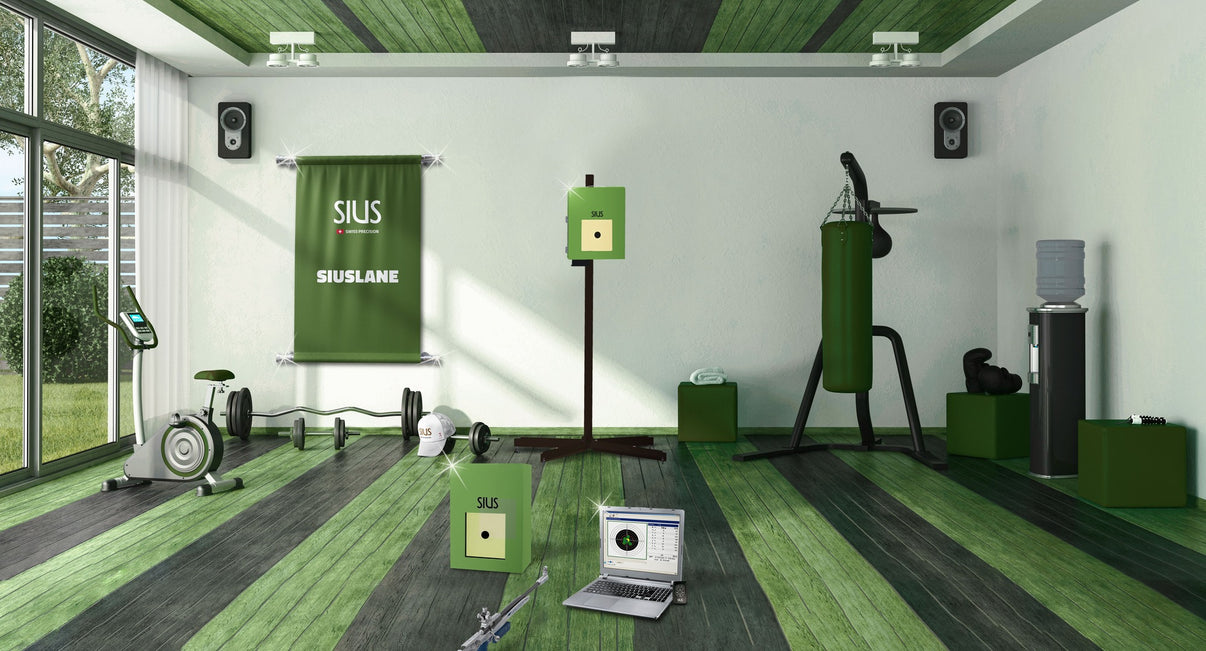 Sius Siuslane Home Electronic Air Gun Target System - Full Setup Hero Shot