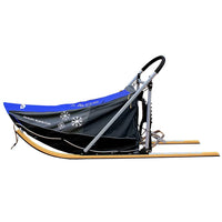 Danler Snowder small dog sled toboggan in blue - front view