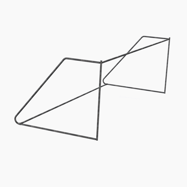 PW Athletic Youth Soccer Goal 8x24 without net supports - Permanent Galvanized Steel