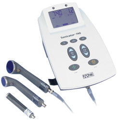 Mettler Sonicator 740-X portable dual frequency therapeutic ultrasound unit with three applicators