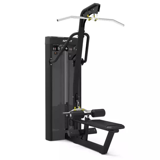 Spirit Fitness CSD-LPSR Commercial Lat Pulldown and Seated Row Machine - front view