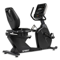Spirit CR900 Commercial Recumbent Bike - front angle view