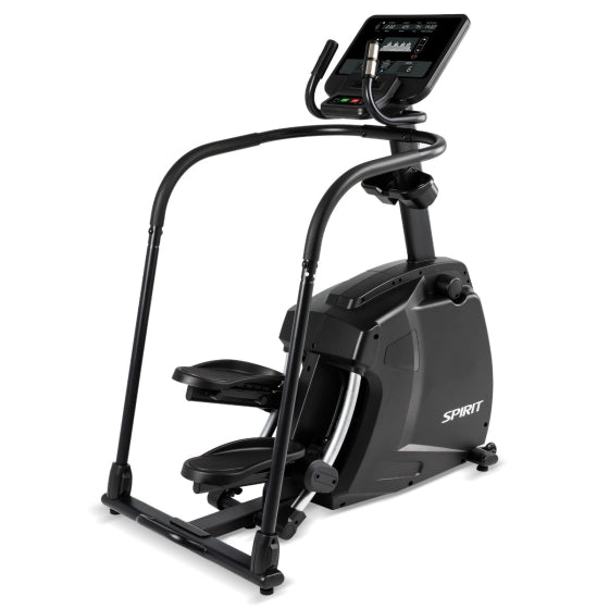 Spirit CS800 Commercial Stepper - full view showing arched step rails and console