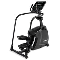 Spirit CS800 Commercial Stepper - full view showing arched step rails and console