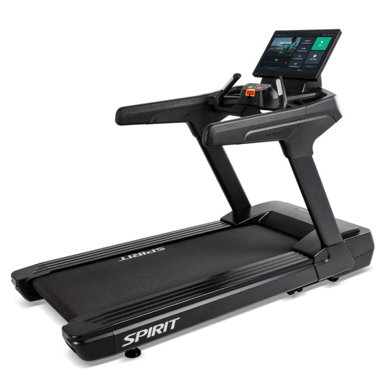 Spirit CT1000ENT Commercial Treadmill front view with 21.5-inch touchscreen console