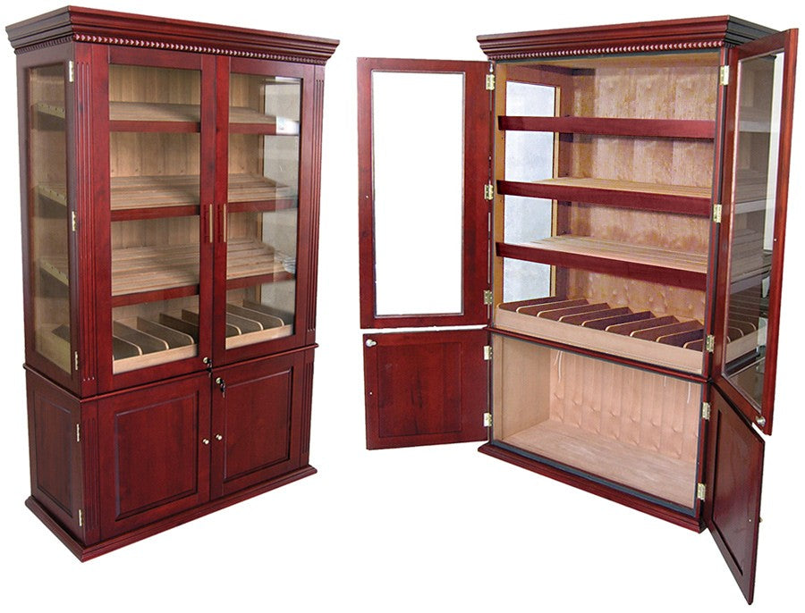 Saint Regis 4000 Count Cigar Cabinet Humidor - Cherry Finish full view