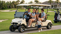 Sun-Cart 4-seat electric golf cart - front three-quarter view