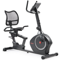Smart Programmable 16 Levels Resistance Recumbent Exercise Bike by Sunny Health & Fitness