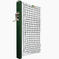 PW Athletic Heavy Duty 3-inch Square Tennis Posts with Top Pulley and Net Tightener
