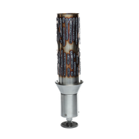 Fire by Design Bamboo Tiki Torch with laser-cut bamboo sleeve and live gas flame