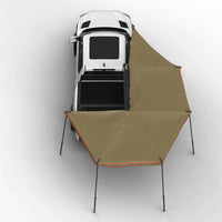 Tuff Stuff Overland 270 Degree XL Awning Passenger Side fully deployed - olive fabric