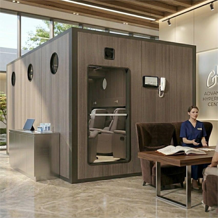 Tecnotu Maxi Series 6-Person Hyperbaric Oxygen Suite exterior view