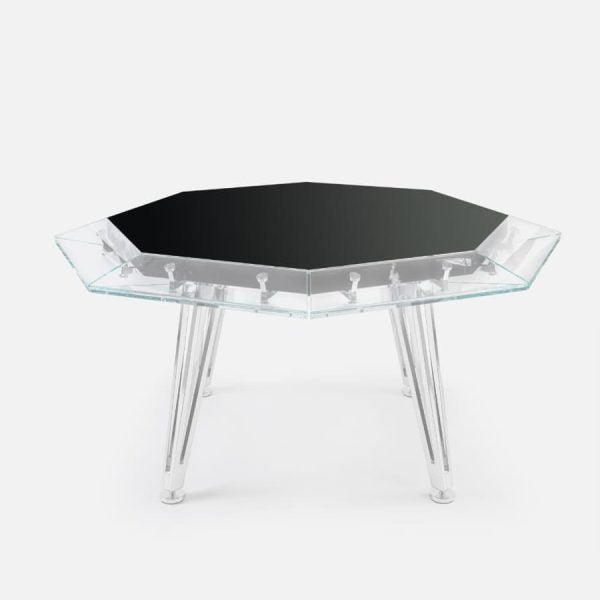 Unootto top surface view showing Alcantara playing area and glass frame detail