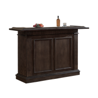 American Heritage Valore Home Bar in Riverbank finish - full front view