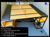 Van Bed DIY Kit 71" | Mercedes Sprinter 144 for Campervan Conversion