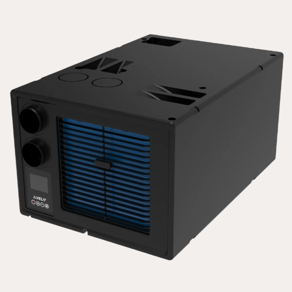 Velit 2000U under-bench off grid air conditioner - front view