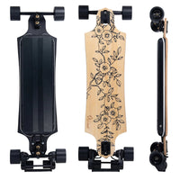Verreal RS Neo electric skateboard with 90mm PU wheels - side view