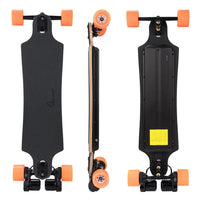 Verreal RS Pro long range electric skateboard with 90mm PU wheels - multiple views showing top, bottom, and side profile