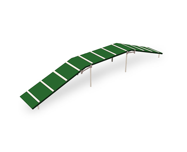 BarkPark Dog Walk agility plank with three non-slip planks and mounted support posts for dog parks