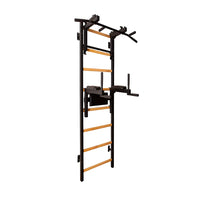 BenchK 232 Gymnastic Wall Bars with Dip Bar and Conversion Pull-Up Bar / Barbell Holder