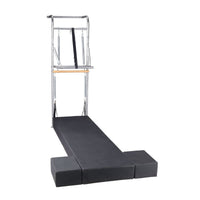 Elina Pilates Wall Unit with stainless steel tower and padded mat - full view