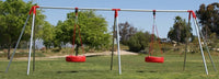 6 ft Commercial Tire Swing Set 2 Bay Heavy Duty