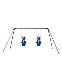 8 ft Commercial ADA Swing Set 2 Seats 1 Bay Heavy Duty