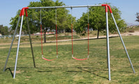8 ft Commercial Swing Set 2 Swings 1 Bay Heavy Duty