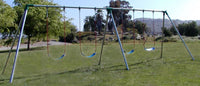 10 ft Residential Swing Set - 4 Swing 2 Bay Heavy Duty (S104)